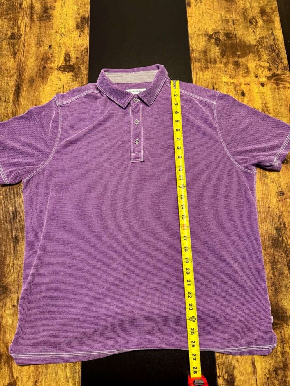 Tommy Bahama Purple Slub Knit Polo Shirt L Tencel Blend Casual Soft - Picture 8 of 8